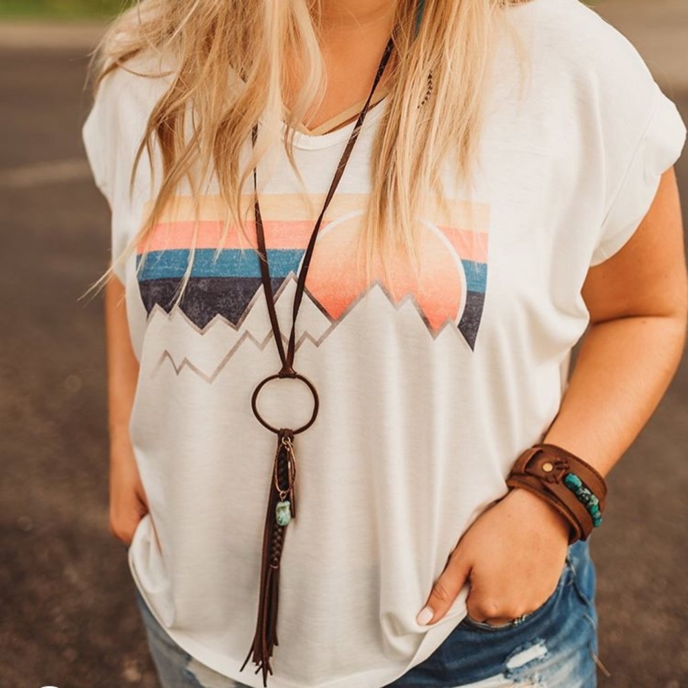 NWOT sunset tee